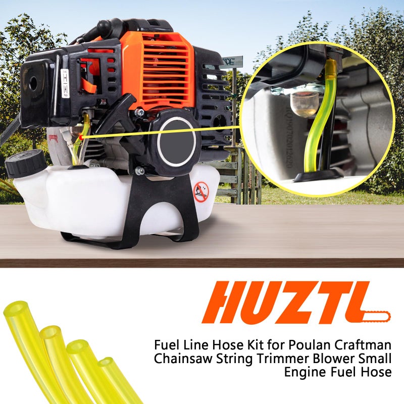 HUZTL Fuel Line Hose Kit 3/32" x 3/16" 1/8" x 3/16" 1/8" x 1/4" .080" x .140" for Poulan Craftman Chainsaw String Trimmer Blower Small Engine Fuel Hose (4 feet each) - Image 3